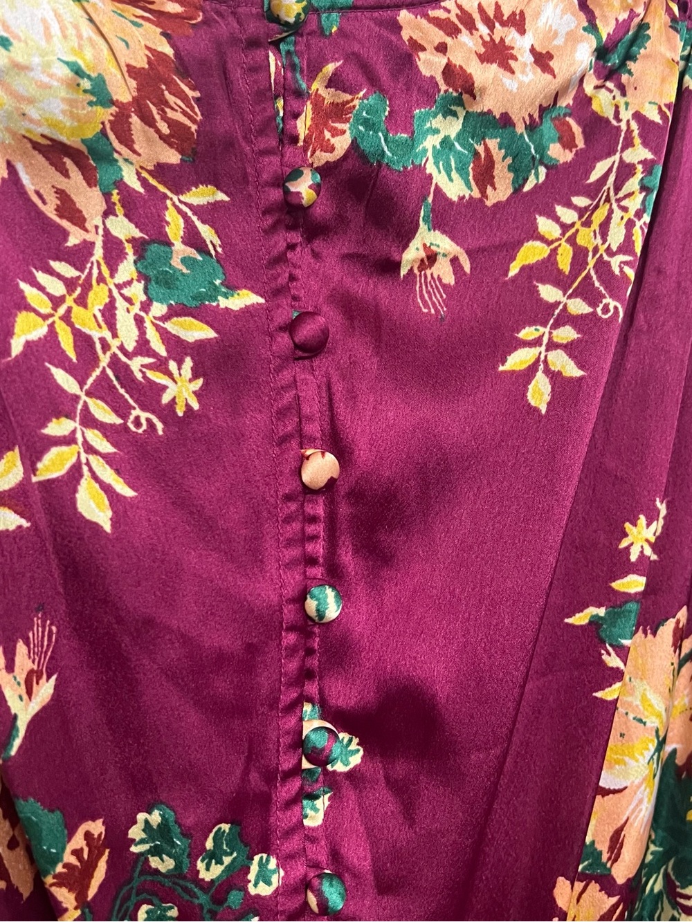NWOT ASOS DESIGN Petite High Neck Bias Cut Maxi Satin Dress Floral Print 12 - Picture 7 of 13